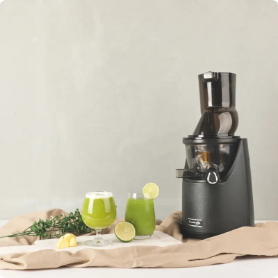 Apresentação Kuvings EVO820 Extrator de Sumo Cold Press Cinza-Chumbo