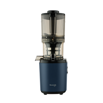 Vista Lateral Kuvings AUTO6 Slow Juicer Mãos Livres Azul Marinho