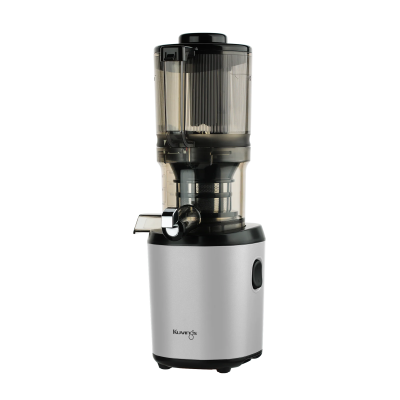 Vista em ângulo Kuvings AUTO6 Slow Juicer Mãos Livres Azul Prata